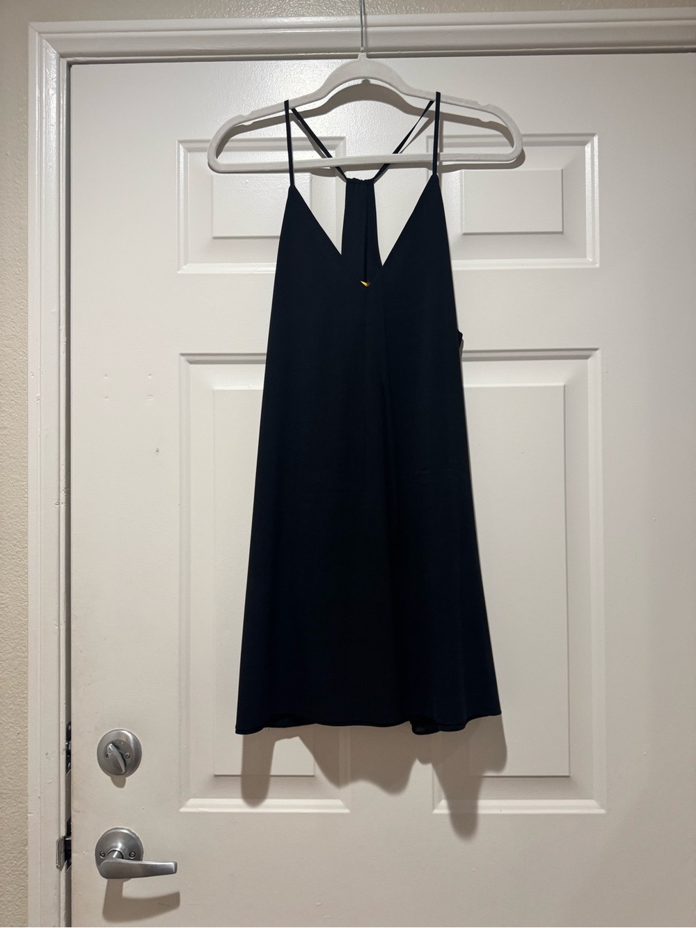Alice + Olivia Black Spaghetti Strap Mini Dress